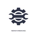 repair wrenches icon on white background. Simple element illustration from mechanicons concept