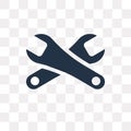 Repair Wrenches vector icon isolated on transparent background,