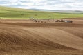 Repairing an agricultural center pivot irrigation sprinkler in an Idaho farm field