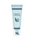 Repairing cream with snail extract. Face moisturizer. Skin care. Morning routine. Hand drawn beauty product. Vector