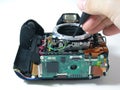 Repairing digital camera Royalty Free Stock Photo