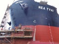 Repairing Oversized tanker in the dock in the singapore