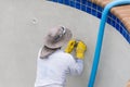 Repairing pool light Royalty Free Stock Photo