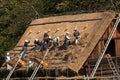 Repairing the roof, Shirakawa-go, Japan