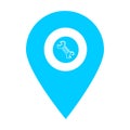 Repairing store location map pin icon. Element of map point for mobile concept and web apps. Icon for website design and developme