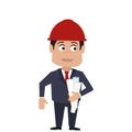 Repairman character working icon