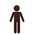 Repairman character working icon