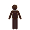 Repairman character working icon