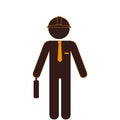 Repairman character working icon