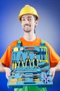 Repairman with his toolkit Royalty Free Stock Photo