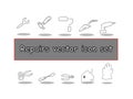 Repairs vector icon set. Thin simple collection illustration black