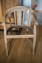 Reparation of old oak armchair Royalty Free Stock Photo