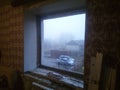 Reparing window in russian home