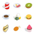 Repast icons set, isometric style