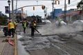 Repaving major avenue in Baldwin. Royalty Free Stock Photo