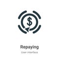 Repaying vector icon on white background. Flat vector repaying icon symbol sign from modern user interface collection for mobile