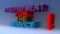 Repayment for the service on blue