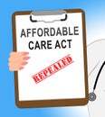 Repeal Or Replace Aca Affordable Care Act Health Care - 3d Illustration