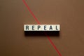 Repeal word concept on cubes Royalty Free Stock Photo