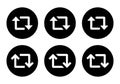 Repeat button icon set collection. Reload, repost concept