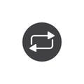 Repeat button icon vector