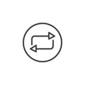 Repeat button line icon