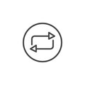 Repeat button line icon