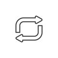 Repeat button line icon Royalty Free Stock Photo
