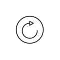 Repeat button line icon