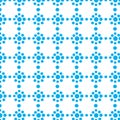 Repeat dot blue geometric color dots circles flower abstract vector pattern Royalty Free Stock Photo