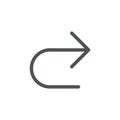 Repeat flat color ui icon Royalty Free Stock Photo