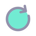 Repeat flat color ui icon Royalty Free Stock Photo