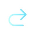 Repeat flat gradient color ui icon Royalty Free Stock Photo