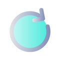 Repeat flat gradient color ui icon Royalty Free Stock Photo