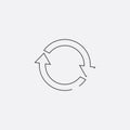 repeat icon, vector illustration. flat line icon Royalty Free Stock Photo