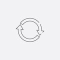 repeat icon, vector illustration. flat line icon Royalty Free Stock Photo
