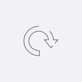 repeat icon, vector illustration. flat line icon Royalty Free Stock Photo