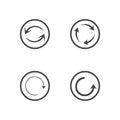 Repeat icons set. set of 4 refresh filled icons such as reload, update, reload, replay, loading arrow icons. repeat icons set Royalty Free Stock Photo