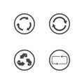 Repeat icons set. set of 4 refresh filled icons such as reload, update, reload, replay, loading arrow icons. repeat icons set Royalty Free Stock Photo