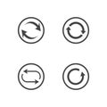 Repeat icons set. set of 4 refresh filled icons such as reload, update, reload, replay, loading arrow icons. repeat icons set Royalty Free Stock Photo