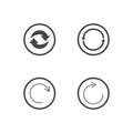 Repeat icons set. set of 4 refresh filled icons such as reload, update, reload, replay, loading arrow icons. repeat icons set Royalty Free Stock Photo