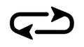 Repeat Loop Arrows Icon: Playback, Cycle Continuous Action, vector design Generative AI Royalty Free Stock Photo