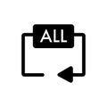 Repeat media player icon. Repeat all symbol.