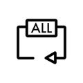 Repeat media player icon. Repeat all symbol.