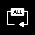 Repeat media player icon. Repeat all symbol.