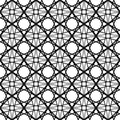 Repeat monochromatic vector curved pattern design