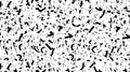 Repeat pattern of abstract line-based glyphs evokes an enigmatic, undecipherable script, Ai Generated
