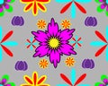 Repeat pattern with flower icons