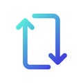 Repeat pixel perfect gradient linear ui icon Royalty Free Stock Photo
