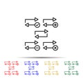 repeat, plus, remove, minus, check sign multi color style icon. Simple thin line, outline vector of web icons for ui and ux,